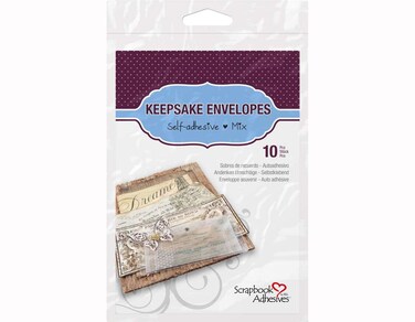 Scrapbook Adhesives by 3L Keepsake Envelopes Mixed 10pk Beige