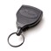 KeyBak Super48 HD 8oz Locking Retractable Key Holder 48 Retractable Cord Black Polycarbonate Case Steel Belt Clip Oversized Split Ring
