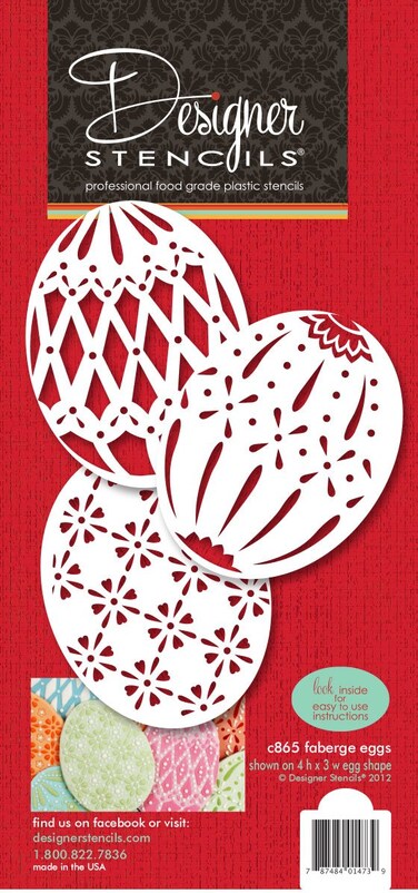 Designer Stencils Faberge Easter Egg Stencils BeigeSemiTransparent