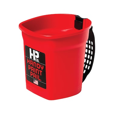 Handy Paint Pail Holds 32fl oz of Paint or Stain Efficient for Cleanups and Quick Color Changes with Integrated Magnetic Brush Holder