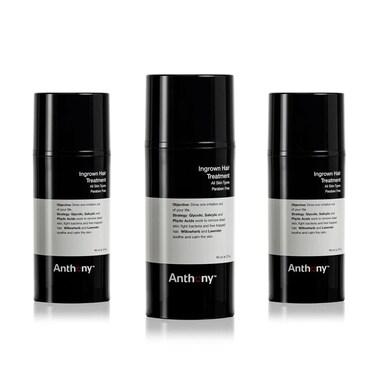 Anthony Ingrown Hair Treatment for Men Pack of 3  Gel Solution to Calm Down Razor Burn  Scar and Redness Eliminator Bump Removal  3 Fl Oz