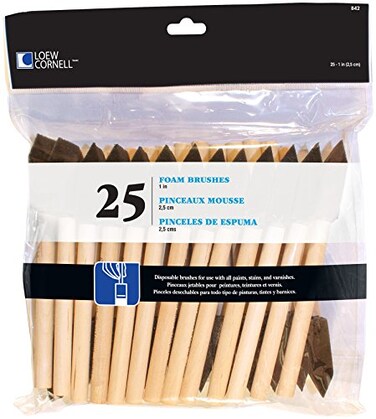 Loew Cornell 842 25Piece Foam Brush Set 1Inch