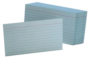 Oxford Ruled Color Index Cards 3 x 5 Blue 100 Per Pack 7321 BLU