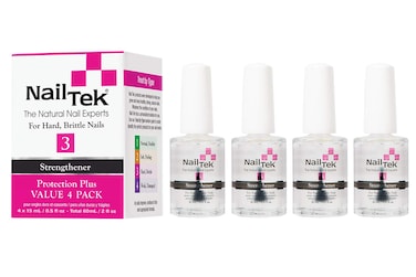 Nail Tek Protection Plus 3 Nail Strengthener for Hard and Brittle Nails 05 oz Value 4Pack