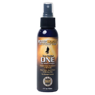 MusicNomad MN103 Guitar ONE Allin1 Cleaner Polish and Wax 4 oz White
