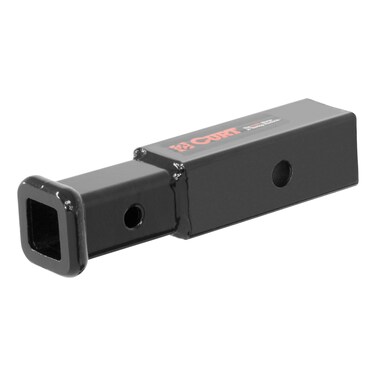 CURT 45770 Trailer Hitch Receiver Adapter Reducer 2 to 114Inch 4In Extension 3500 lbs  Black