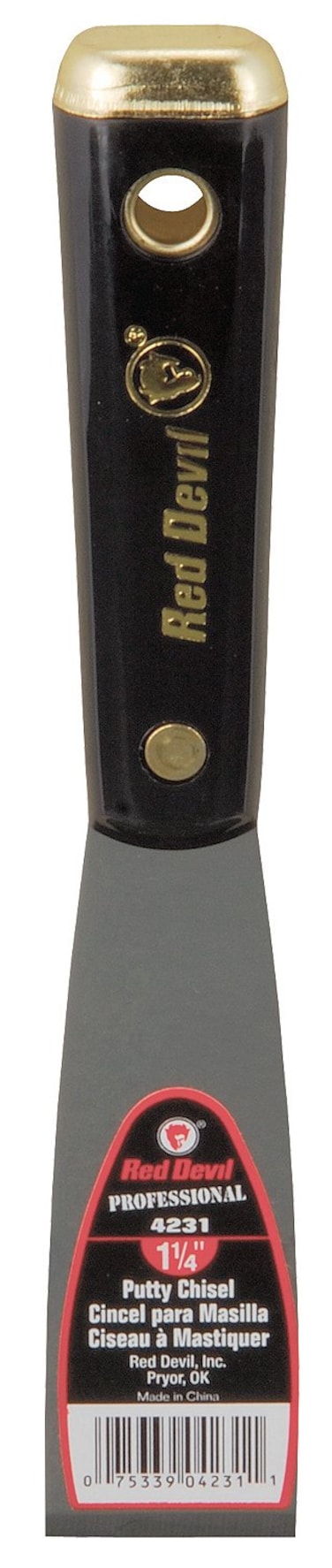 Red Devil 4231 Putty Chisel 125 Inch Gray