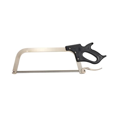 LEM Products 22 Meat Saw with Tightening Cam Heavy NickelPlated Frame Black Handle
