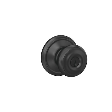 Schlage F51A GEO 622 Georgian Door Knob Keyed Entry Lock Matte Black