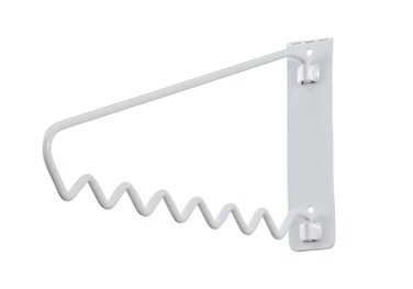 ClosetMaid Hanging Bar Valet Rod for Wall or Door Mount Installation Hardware Included Folding Design Durable Steel White 1175
