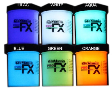 6 Color Set Glow in The Dark Paint Luminous Glowing 12oz Sampler