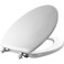 MAYFAIR 1844CP 000 Toilet Seat with Chrome Hinges will Never Come Loose ELONGATE  White