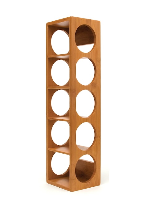 Lipper International 8305 Bamboo Wood Stackable 5Bottle Wine Rack 2034 x 538 x 434