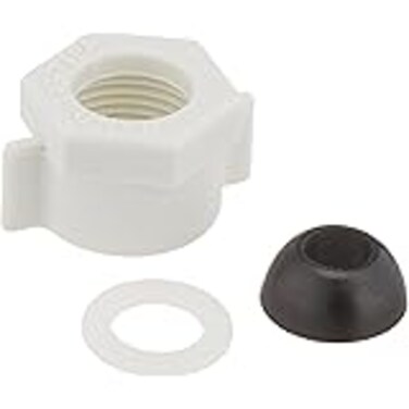 Plumb Pak PP83549 Ballcock Coupling Nut with Cone Washer 58 in Plastic White