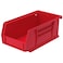 AkroMils 30220 AkroBins Plastic Hanging Stackable Storage Organizer Bin 7Inch x 4Inch x 3Inch Red 24Pack