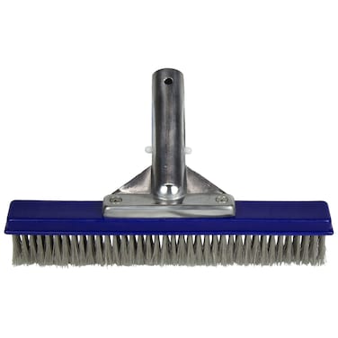 Poolmaster 20177 AluminumBack Swimming Pool Wall Brush with Stainless Steel Bristles 10Inch Silver