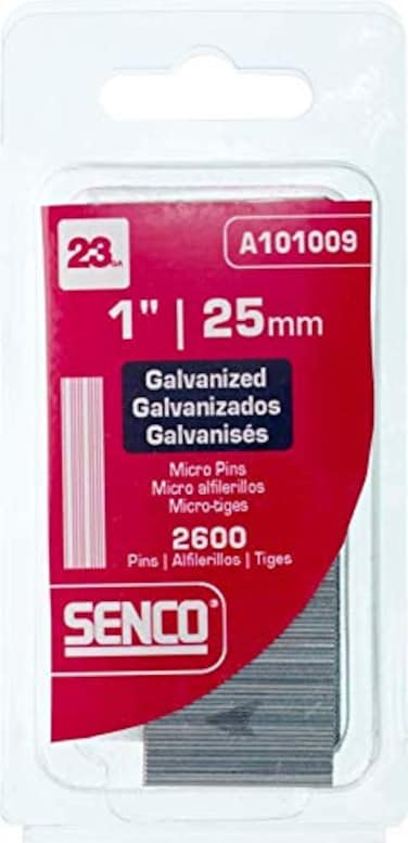 Senco A101009 23Gauge x 1Inch Electro Galvanized Headless Micropins