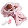 JC Toys Soft Body La Newborn in Bunting and Accessories African American