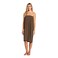 Canyon Rose Waffle Weave Long Spa Wrap Simple Body Wrap Luxurious Waffle Weave Knit One Size Fits Most Generous Length Elasticized Top with Touchandclose Fasteners at Top and Waist Brown