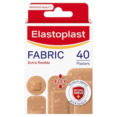 Elastoplast Fabric Extra Flexible Breathable 40 PlastersWater Repellent Packaging May Vary
