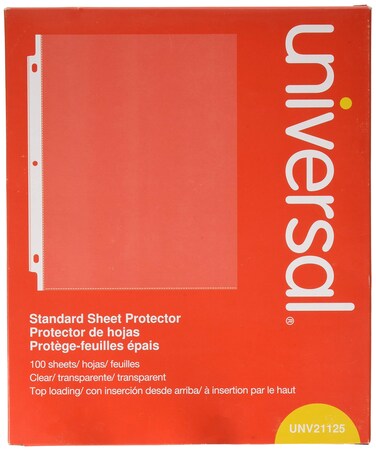 TopLoad Poly Sheet Protectors Standard Letter Clear 100Box