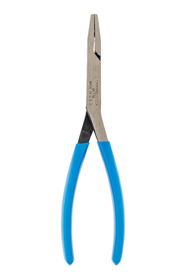 Channellock 718 8Inch Flat Nose Pliers  Duckbill Jaw Pliers with Extra Long Nose and Crosshatch Teeth Pattern Designed for HardtoReach Places  Forged of High Carbon Steel  Made in the USA