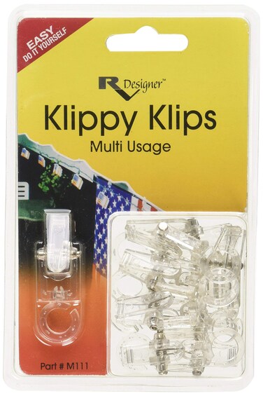 RV Designer M111 Klippy Klips Awning Clips Light Hangars 10 Per PackClear