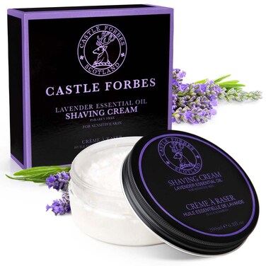 Castle Forbes Lavender Shaving Cream For Men 68 floz  Moisturizing Smooth Shave Lather w Esseantial Oils  Protects Sensitive Skin From Razor Burn  Irritation  Luxury Grooming  Beard Care