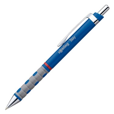 rOtring Tikky Ballpoint Pen Medium Point White Barrel Blue Ink 1904718