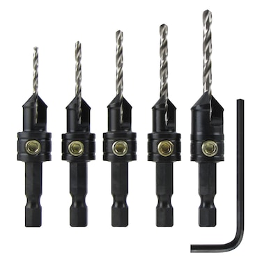 Make it Snappy Tools QuickChange 5Pc Countersink Drill Bit Set Proudly Made in The USA