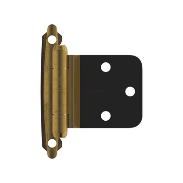 Amerock  Cabinet Hinge  Variable Overlay Reverse Bevel Hinge  Antique Brass  2 Pack  SelfClosing Hinge  Face Mount Hinge  Cabinet Door Hinge