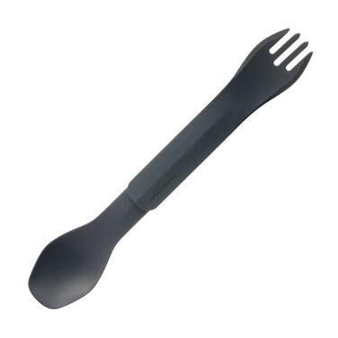 humangear GoBites Duo  Travel  Camping Utensils  Portable  Convertible Dining Ware  MultiFunctional Spork Gray