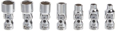 Astro 7407 14Inch Drive Flex Socket Set 6 Point  SAE 7Piece
