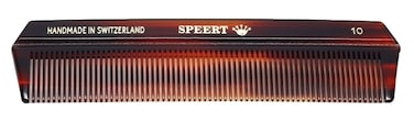Speert 10 Handmade Narrow Tooth Comb Tortoise Havana Acetate Fine Straight Thin Detangling Parting Grooming Teasing Hair Styling Hairdresser Barber Hairdressing Wet Dry Pocket Travel Women Men Kids