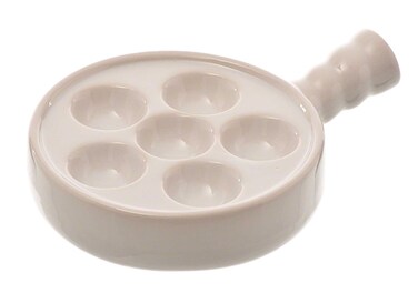 Browne 6Hole Escargot PlateWhite