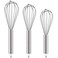 Ouddy Stainless Steel Whisk Set 81012 Kitchen Whisk Balloon Whisks for Cooking Egg Beater Wire Wisk Wisking Tool for Blending Whisking Beating Stirring Baking