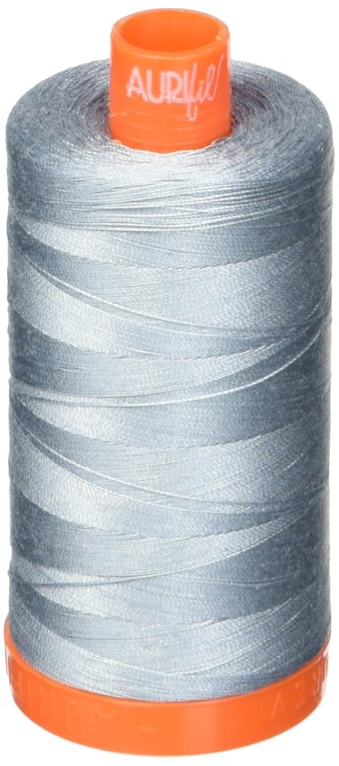 AURIFIL USA 1422ydLight Aurifil Mako Cotton Thread Solid 50wt 1422yds 1422 yd Light Blue Grey