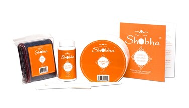 Shobha Sugaring Kit  Professional Salon Formula Hair Removal Kit  Sugaring Wax Denim Strips PreWaxing Powder  Plastic Reusable Spatulas  Gentle Waxing Alternative