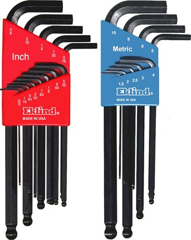 Eklind 13222 BallHex LKey allen wrench Combo Inch  MM 2 sets 22pc 22piece set