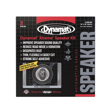 Dynamat Xtreme Sound Deadening Car Insulation Speaker Pack  Pre Cut Noise Dampening Kit for Audio Speakers  Easy Self Adhesive Install  2 Sheets 10x10 Each 14 sq ft Total