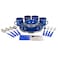 Stansport Deluxe 24Piece Enamel Tableware Set  Blue 11220
