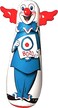 WARM FUZZY Toys  The Original 46 Bozo The Clown Inflatable 3D Bop Bag 452 Works Great for Ages 3 and at Home in The Classroom or as an EnergyStress Reliever