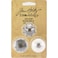 Tim Holtz Ideaology Curio Knobs 3 per Pack 1 x 78 Inches White and Clear Metal and Plastic TH92840