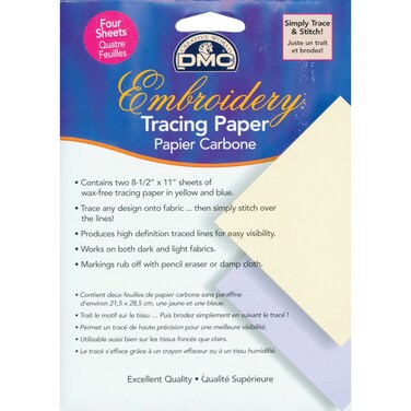DMC U1541 Embroidery Tracing Paper YellowBlue 2Pack