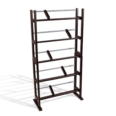Atlantic Element Media Storage Rack  Holds Up to 230 CDs or 150 DVDs Contemporary Wood  Metal Design with Wide Feet for Greater Stability PN35535601 In Espresso