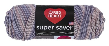 Red Heart Super Saver Yarn  Mulberry Mix