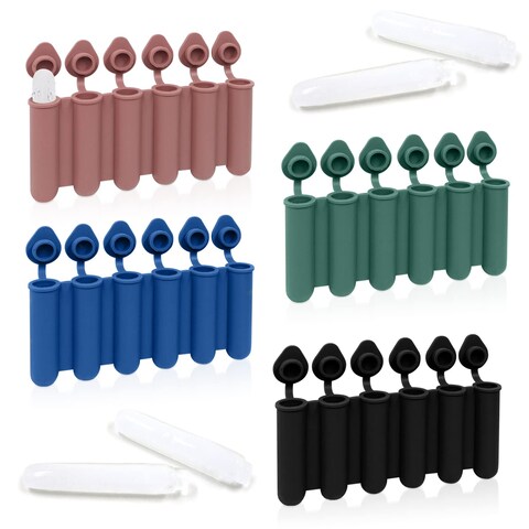 4Colors Mini Ice Cube Stick Tray with Lid Silicone Ice Tube Making Trays Ice Cube Molds for Sports and Water Bottles Easy Push and Pop Out Water Bottle Ice Stick Mold 4Colors