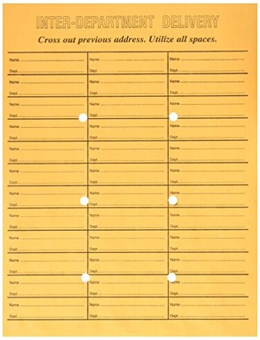 Quality Park 2Side Interoffice Envelopes RediTac BoxStyle Brown Kraft 10 x 13 100 per Box 63666