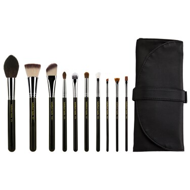 Bdellium Tools Professional Makeup Brush Maestro Series  The Key Essential 10pc Brush Set with RollUp Pouch