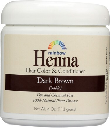 Rainbow Research Henna Hair Color and Conditioner Dark Brown 4 Ounce